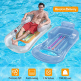59in Inflatable Pool Float Raft with Headrest Armrest Cupholder Outdoor Recreation - Tophatter Daily Deals