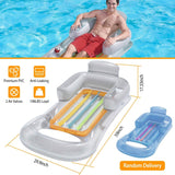 59in Inflatable Pool Float Raft with Headrest Armrest Cupholder Outdoor Recreation - Tophatter Daily Deals
