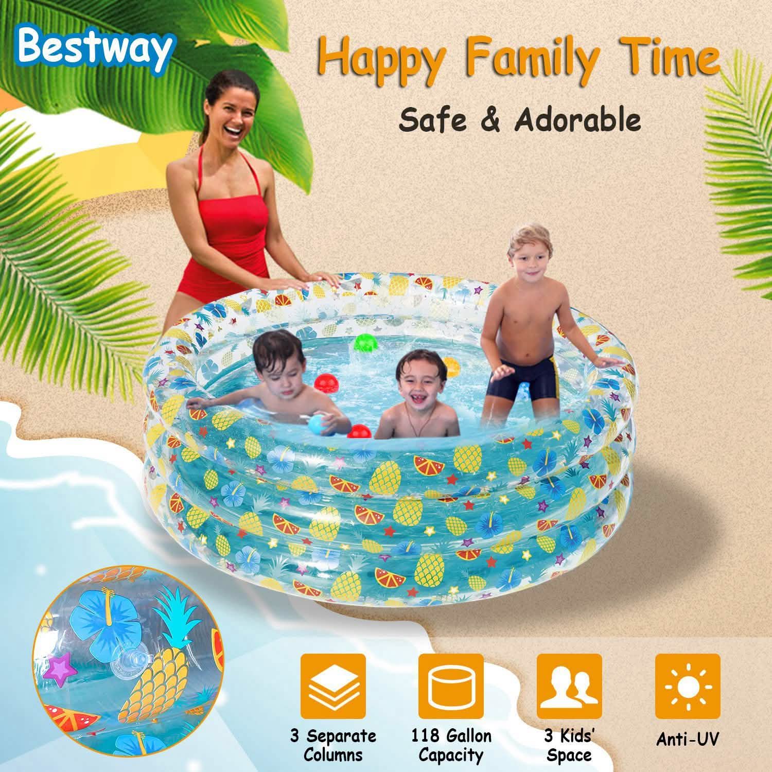 59x21" Inflatable Swimming Pool Outdoor Recreation - Tophatter Daily Deals