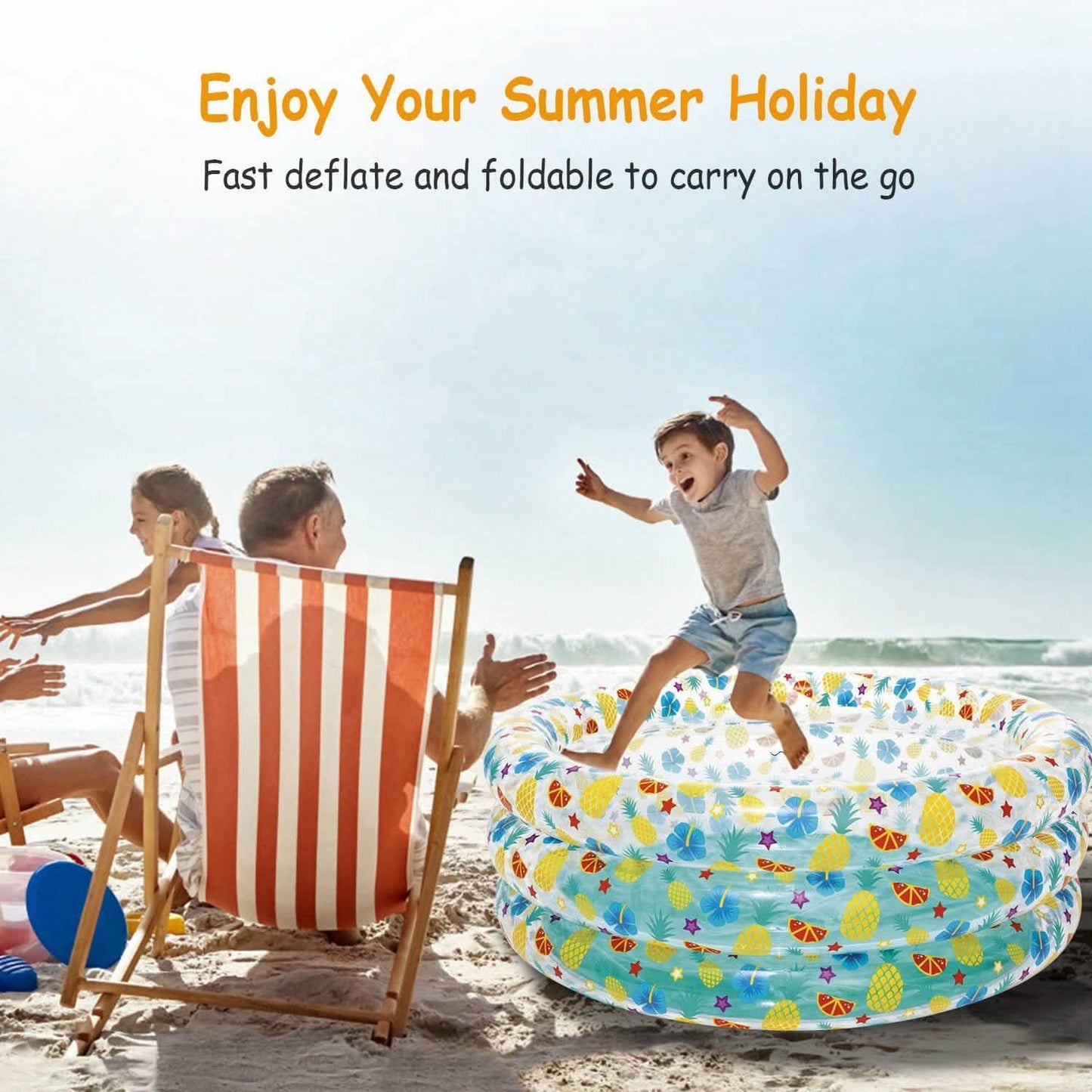 59x21" Inflatable Swimming Pool Outdoor Recreation - Tophatter Daily Deals