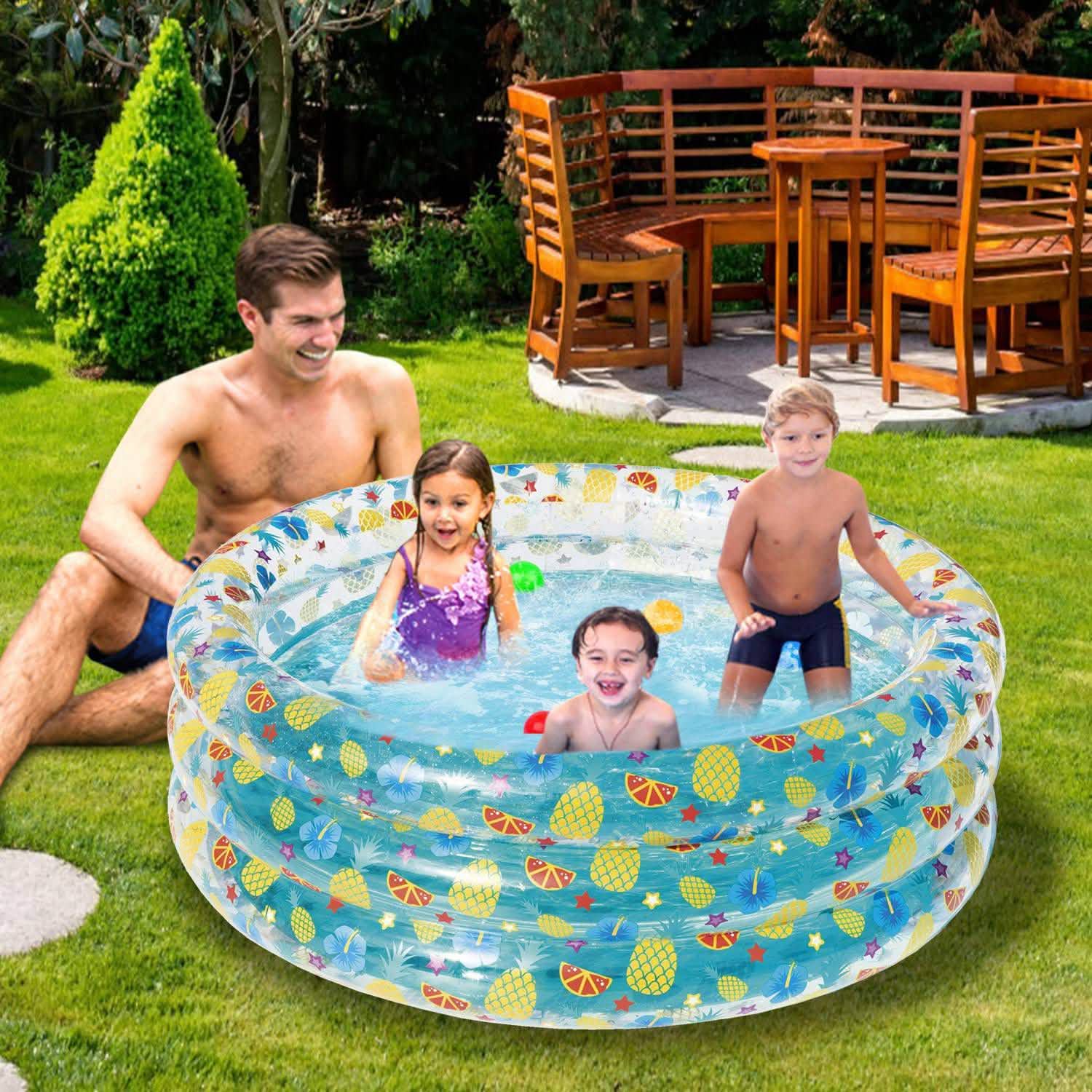 59x21" Inflatable Swimming Pool Outdoor Recreation - Tophatter Daily Deals