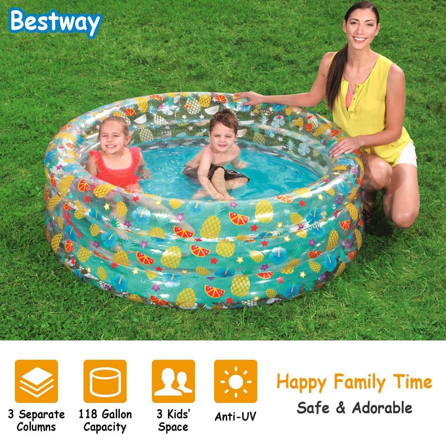 59x21" Inflatable Swimming Pool Outdoor Recreation - Tophatter Daily Deals