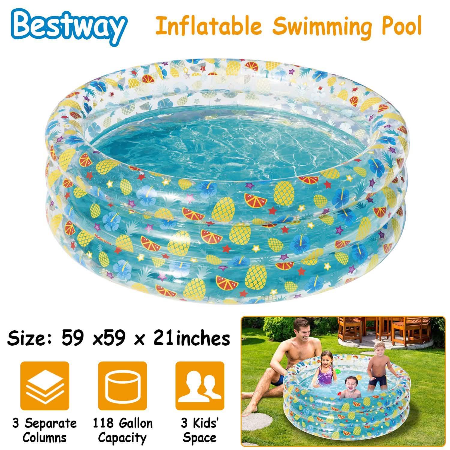 59x21" Inflatable Swimming Pool Outdoor Recreation - Tophatter Daily Deals