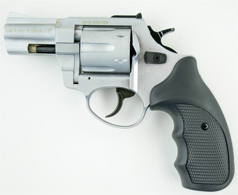 Stalker R1 2.5" Barrel Revolver Silver Finish - 9mm Zoraki Blank Firing Gun - Tophatter's Guns'N'Weapons Store Collectible Weapons - Tophatter Daily Deals