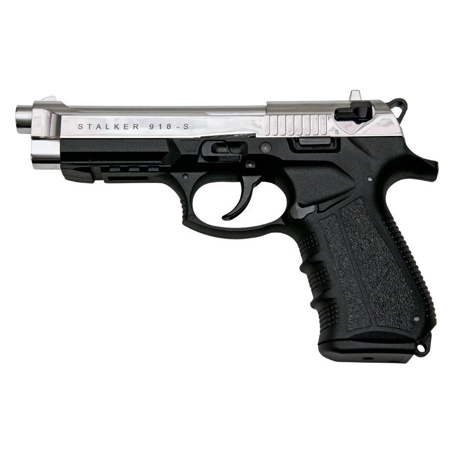 Stalker 918 Chrome Finish - 9mm Blank Firing Replica Zoraki Gun - Tophatter's Inc. Weapons Store Online Collectible Weapons - Tophatter Daily Deals