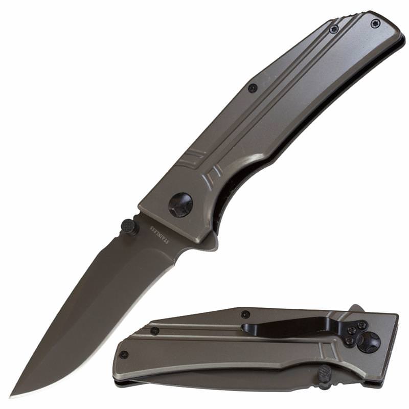 Force Protection Drop Point Assisted Open Pocket Knife - Tophatter's Guns'N'Weapons Store Collectible Weapons - Tophatter Daily Deals