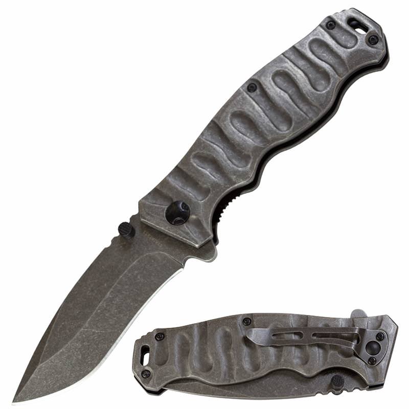 Tactical Combat Spring Assisted Open Pocket Knife 8.3 Inch Overall Collectible Weapons - Tophatter Daily Deals