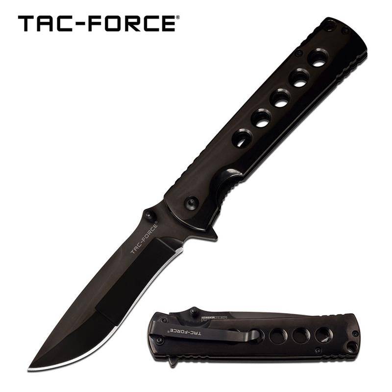 Tac-Force Spring Assisted Folding Pocket Knife Black - Tophatter's Guns'N'Weapons Store - FREE SHIPPING Collectible Weapons - Tophatter Daily Deals