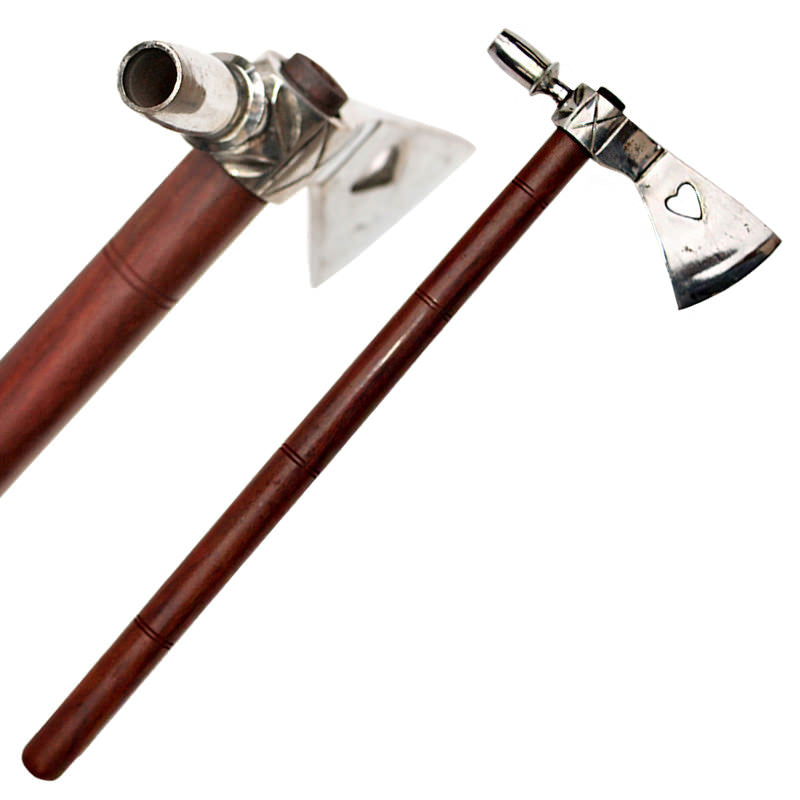 18 Inches Spirit Ceremonial Tomahawk Peace Pipe Collectible Weapons - Tophatter Daily Deals
