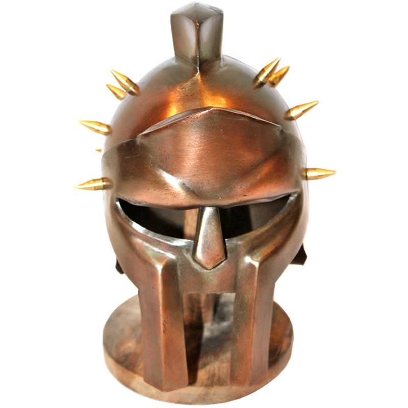 Miniature Gladiator Maximus Helmet Display - Tophatter's Guns'N'Weapons Store - FREE SHIPPING Collectible Weapons - Tophatter Daily Deals