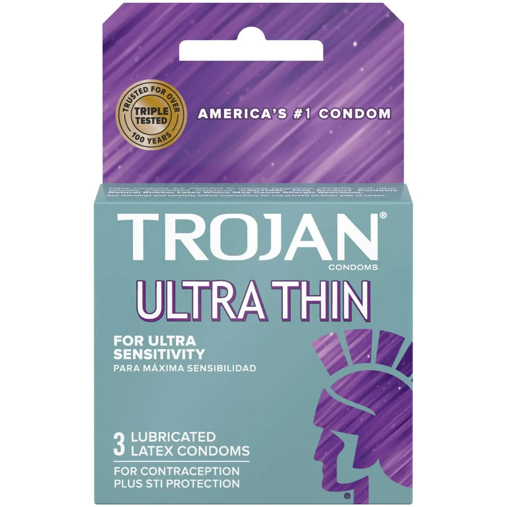 Trojan Sensitivity Ultra Thin Lubricated Condoms – 3 Pack Condoms > Essentials > Condoms - Tophatter Daily Deals