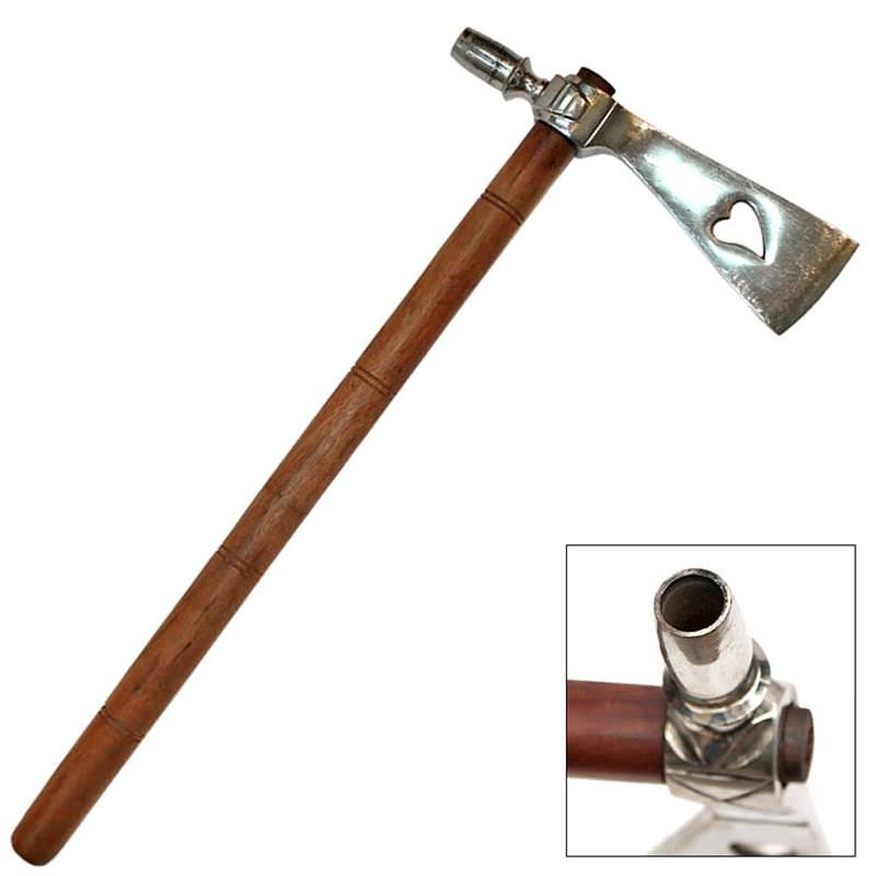 17.5 Inches Bleeding Heart Tomahawk Peace Pipe Collectible Weapons - Tophatter Daily Deals