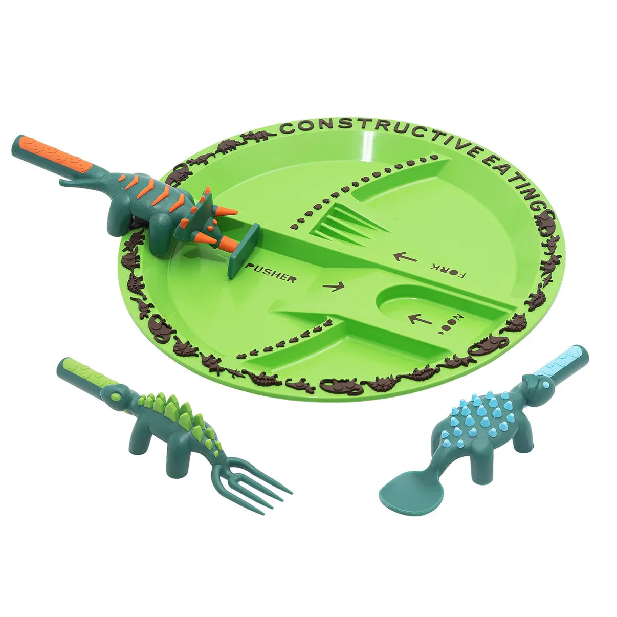 Construction Plate Set Green plate set - Tophatter Daily Deals