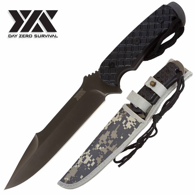 Sharp Full Tang Camping Survival Hunting Fixed Blade Knife 12.2 Inch Overall Collectible Weapons - Tophatter Daily Deals