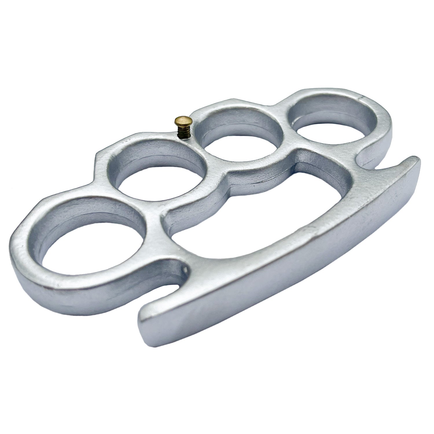 Solid Steel Knuckle Duster Belt Buckle Paperweight Silver Collectible Weapons - Tophatter Daily Deals