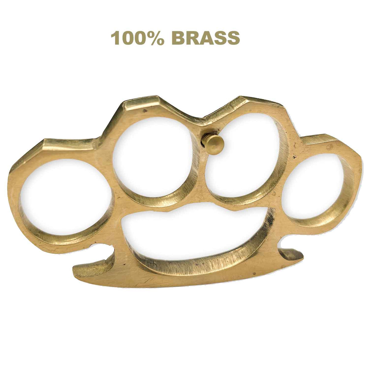 100 % Real Genuine Brass Knuckle Duster Belt Buckle Paperweight Collectible Weapons - Tophatter Daily Deals