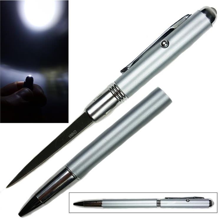 Super Discreet Pen Knife with LED Light Letter Opener - Tophatter's Guns'N'Weapons Store Collectible Weapons - Tophatter Daily Deals