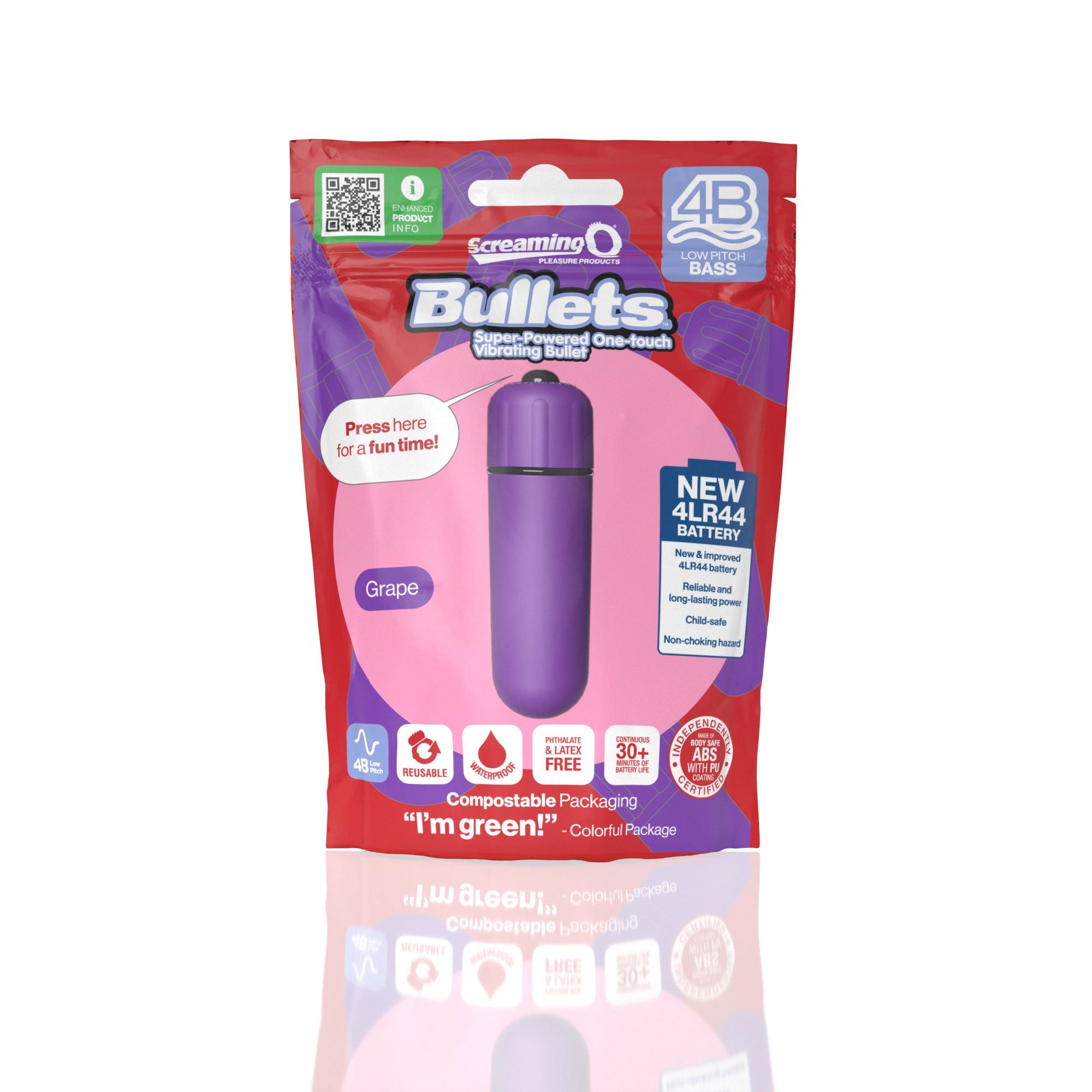 Bullets 4B Low Pitch Bass (Grape) > Vibrators > Mini Vibrators - Tophatter Daily Deals