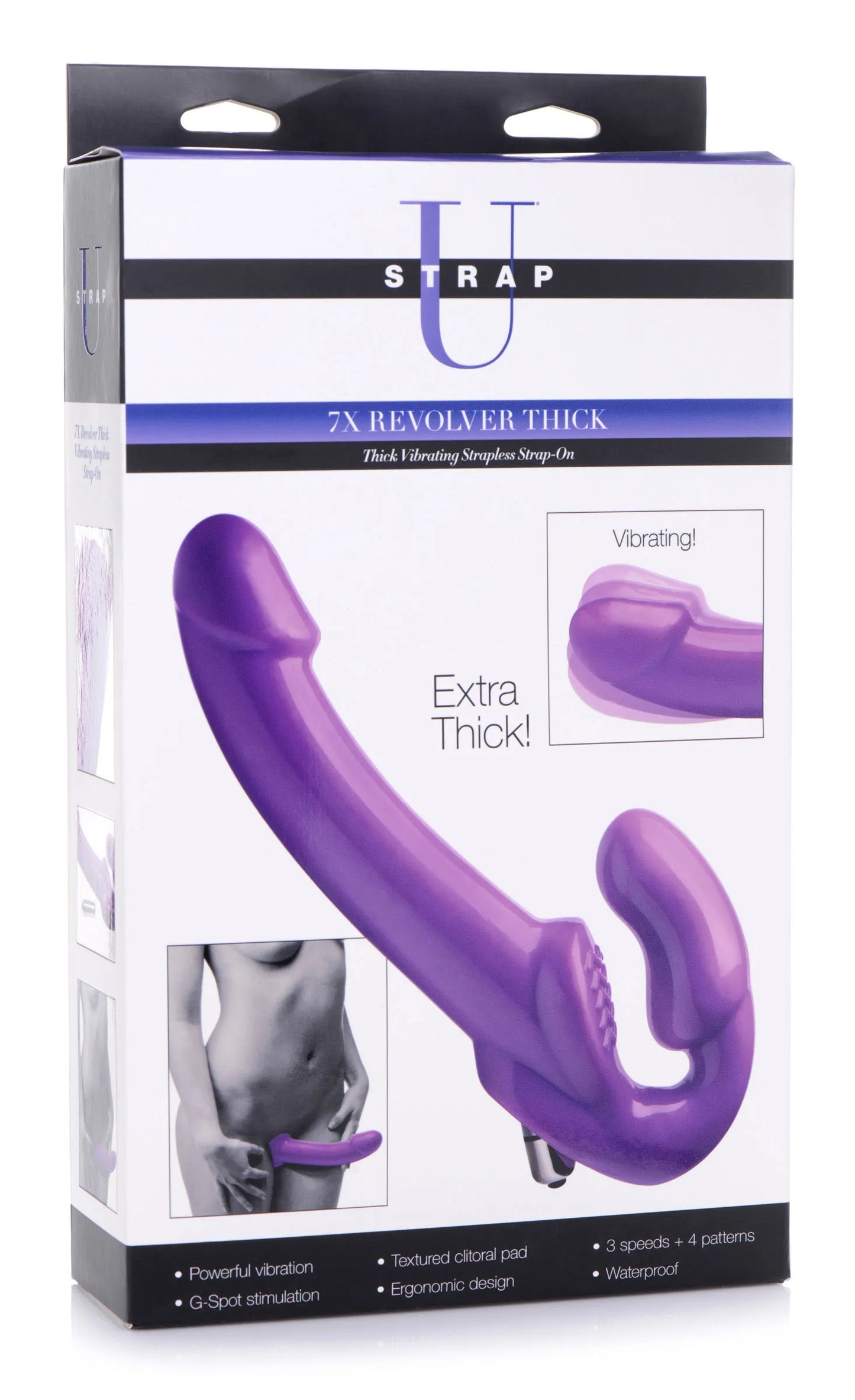 Revolver Strapless Strap-On – Extra Thick Long Shaft Harness-Free Harness-Free Vibrator > Dildos > Strapless Strap Ons - Tophatter Daily Deals