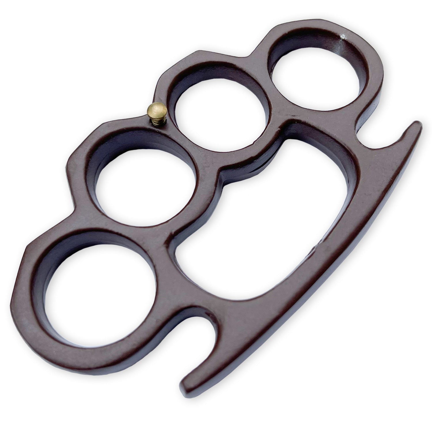 Solid Steel Knuckle Duster Belt Buckle Paperweight Brown Collectible Weapons - Tophatter Daily Deals