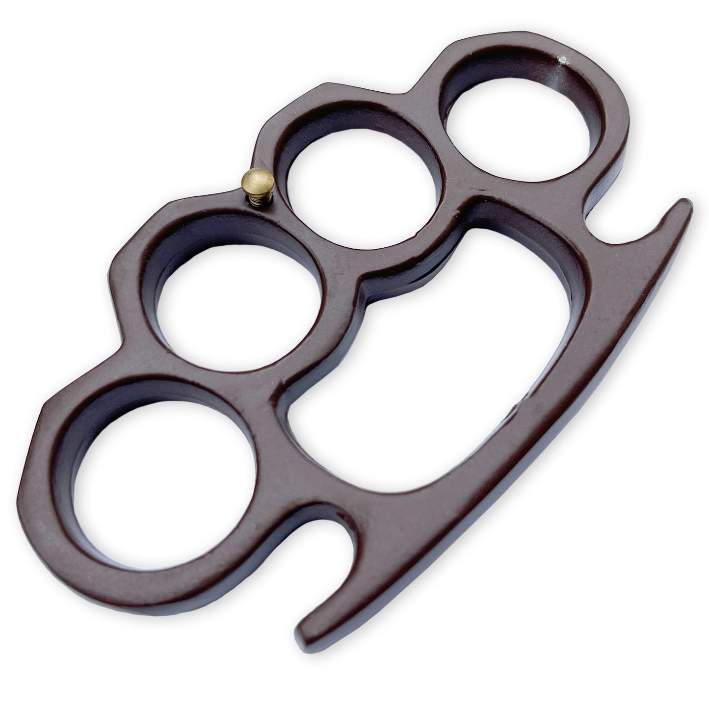 Solid Steel Knuckle Duster Belt Buckle Paperweight Brown Collectible Weapons - Tophatter Daily Deals