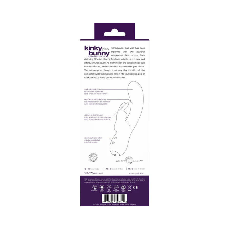 Kinky Bunny Plus Rabbit and G-Spot Vibrator > Vibrators > Ladies > Rabbit - Tophatter Daily Deals