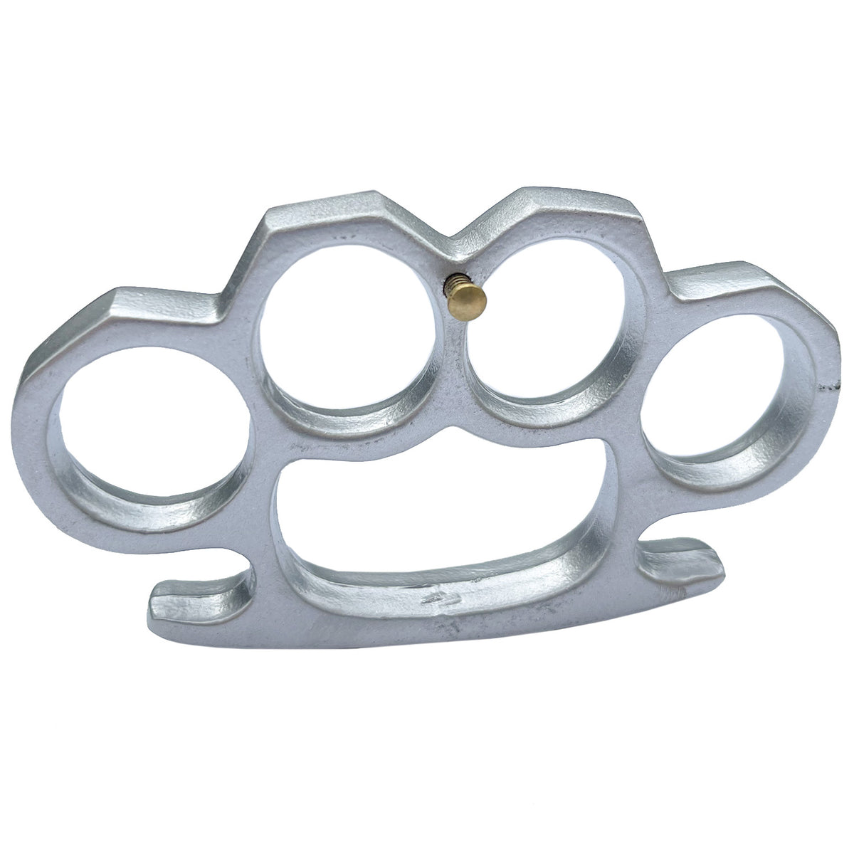 Solid Steel Heavy Duty Knuckle Duster Belt Buckle Paperweight Silver - Tophatter's Guns'N'Weapons Store Collectible Weapons - Tophatter Daily Deals