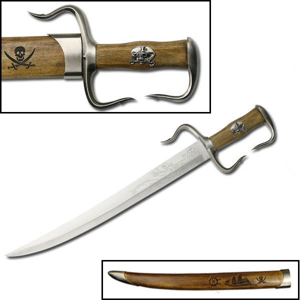 Buccaneers Pirate Fighting Knife Short Sword - Tophatter's Inc. Weapons Store Online Collectible Weapons - Tophatter Daily Deals
