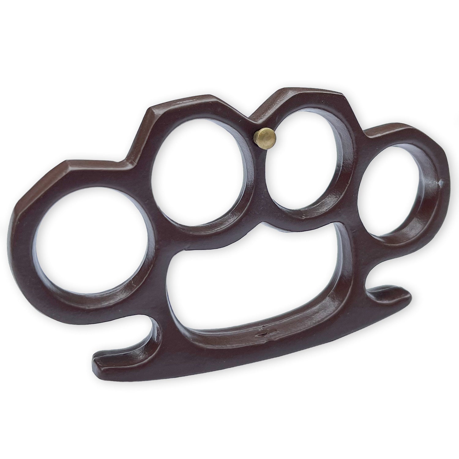 Solid Steel Heavy Duty Knuckle Duster Belt Buckle Paperweight Brown Collectible Weapons - Tophatter Daily Deals