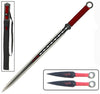 Red Dragon Full Tang Ninja Sword With 2-Pc Kunai Throwing Knife Set - TOPHATTER'S ARMORY DEALS Collectible Weapons - Tophatter Daily Deals