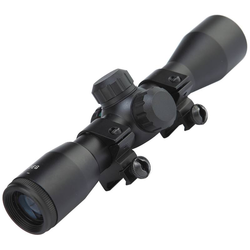 Dual Illuminated Tactical 4x32EG Riflescope with Rings Sniper Scope - Tophatter's Inc. Weapons Store Online Collectible Weapons - Tophatter Daily Deals