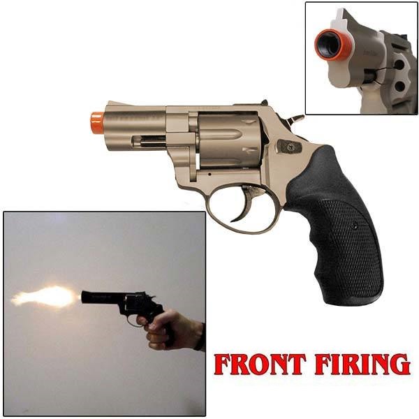 Zoraki R1 2.5" Barrel - Front Firing Blank Gun Revolver Satin Finish - Tophatter's Inc. Weapons Store Online Collectible Weapons - Tophatter Daily Deals
