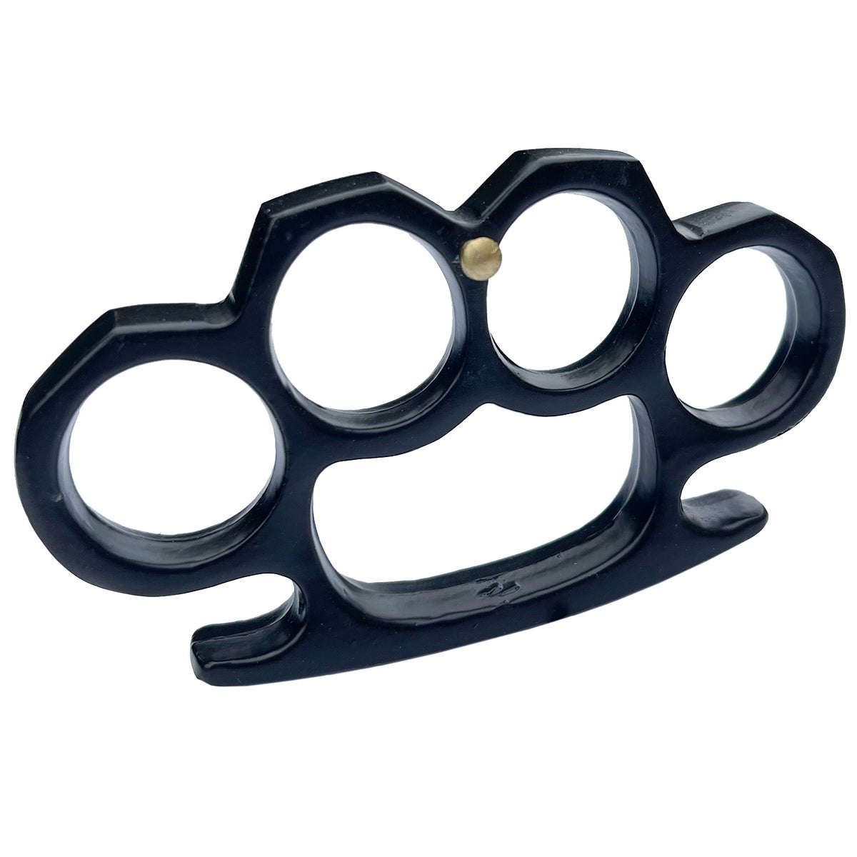 Solid Steel Heavy Duty Knuckle Duster Belt Buckle Paperweight Black - Tophatter's Guns'N'Weapons Store Collectible Weapons - Tophatter Daily Deals