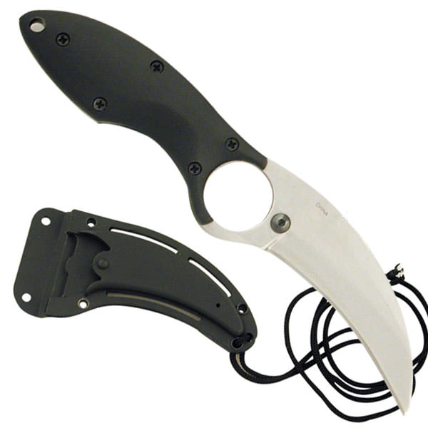 7" Tactical Karambit Hunting Hawkbill Neck Knife Fixed Blade Claw Dagger - Tophatter's Army Products & Self Defense Collectible Weapons - Tophatter Daily Deals