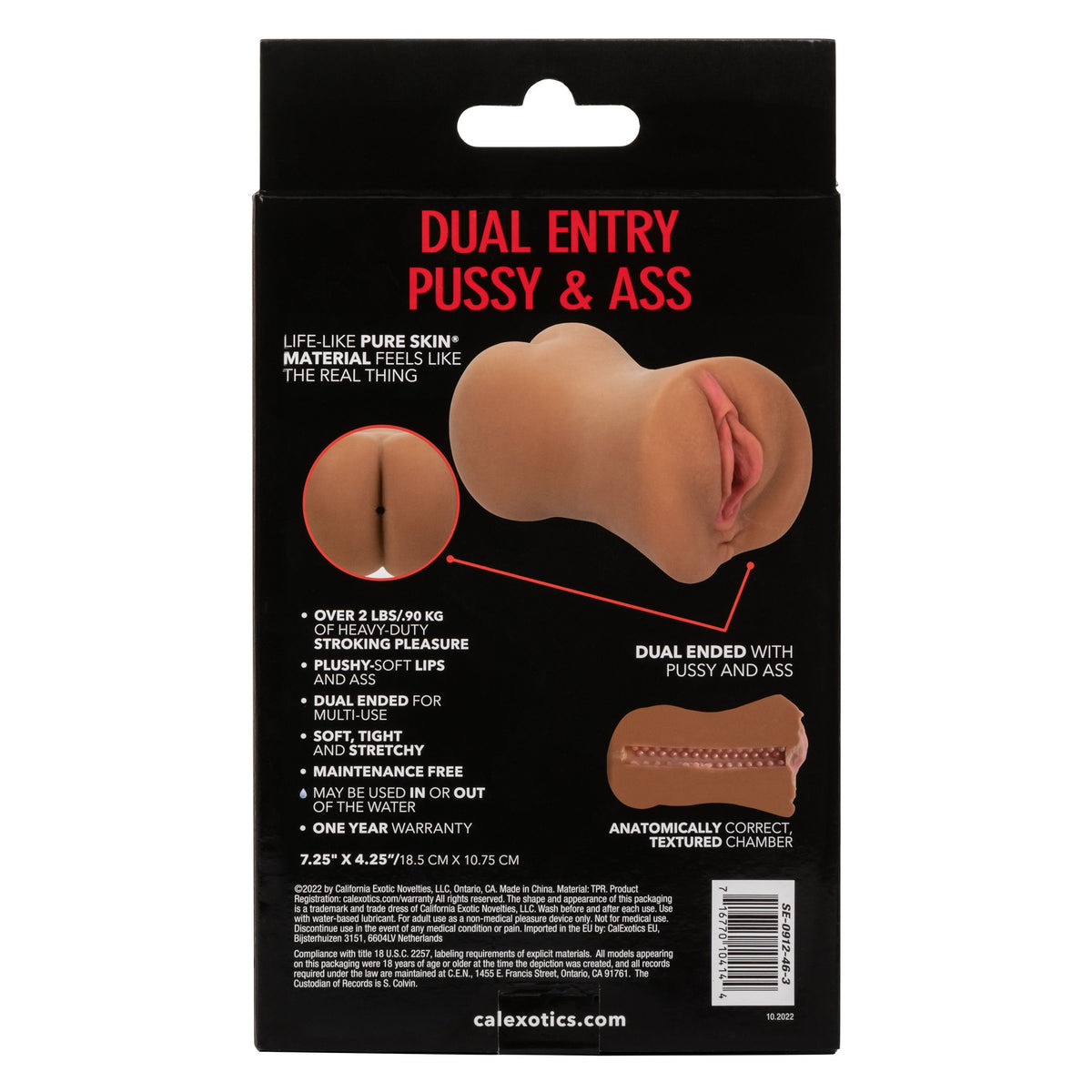 Stroke It Dual Entry Pussy and Ass Stroker Sleeve – Brown > Sex Toys For Men > Masturbators > Manual - Tophatter Daily Deals