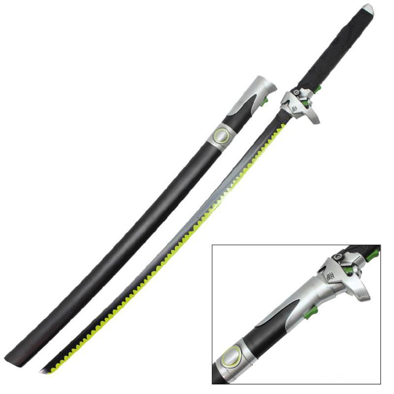 Dragonblade Katana Carbon Steel Blade Black Futuristic Cyborg Ninja Sword Collectible Weapons - Tophatter Daily Deals