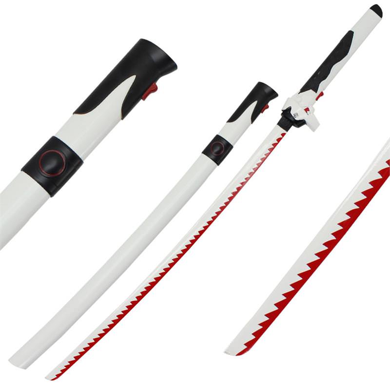 Dragonblade Katana Carbon Steel Blade White Futuristic Cyborg Ninja Sword - TOPHATTER'S ARMORY DEALS Collectible Weapons - Tophatter Daily Deals