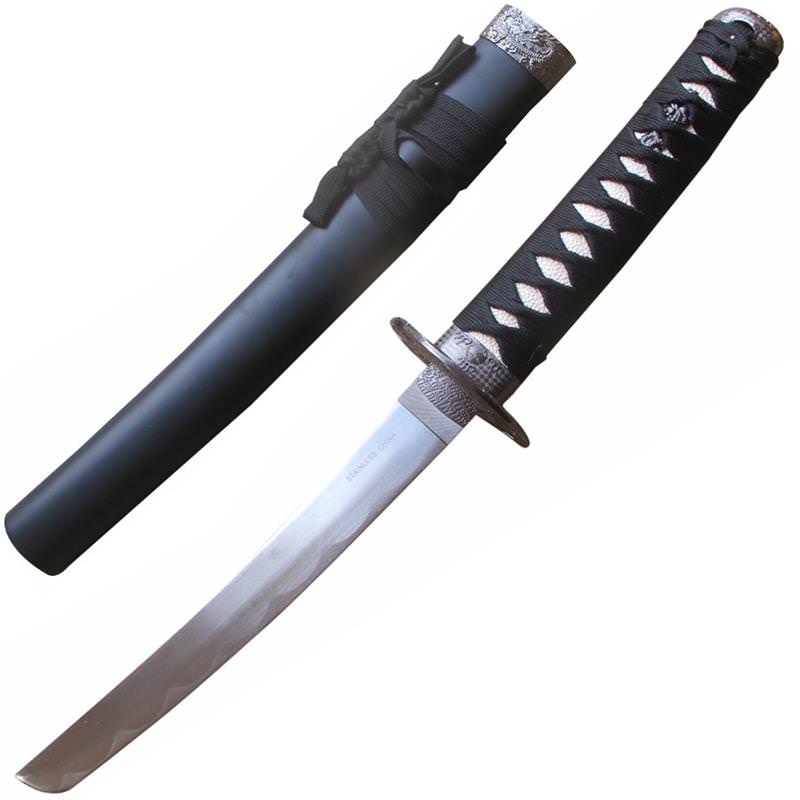 Last Samurai Tanto Sword "Compassion, Courtesy, & Sincerity" - TOPHATTER'S ARMORY DEALS Collectible Weapons - Tophatter Daily Deals