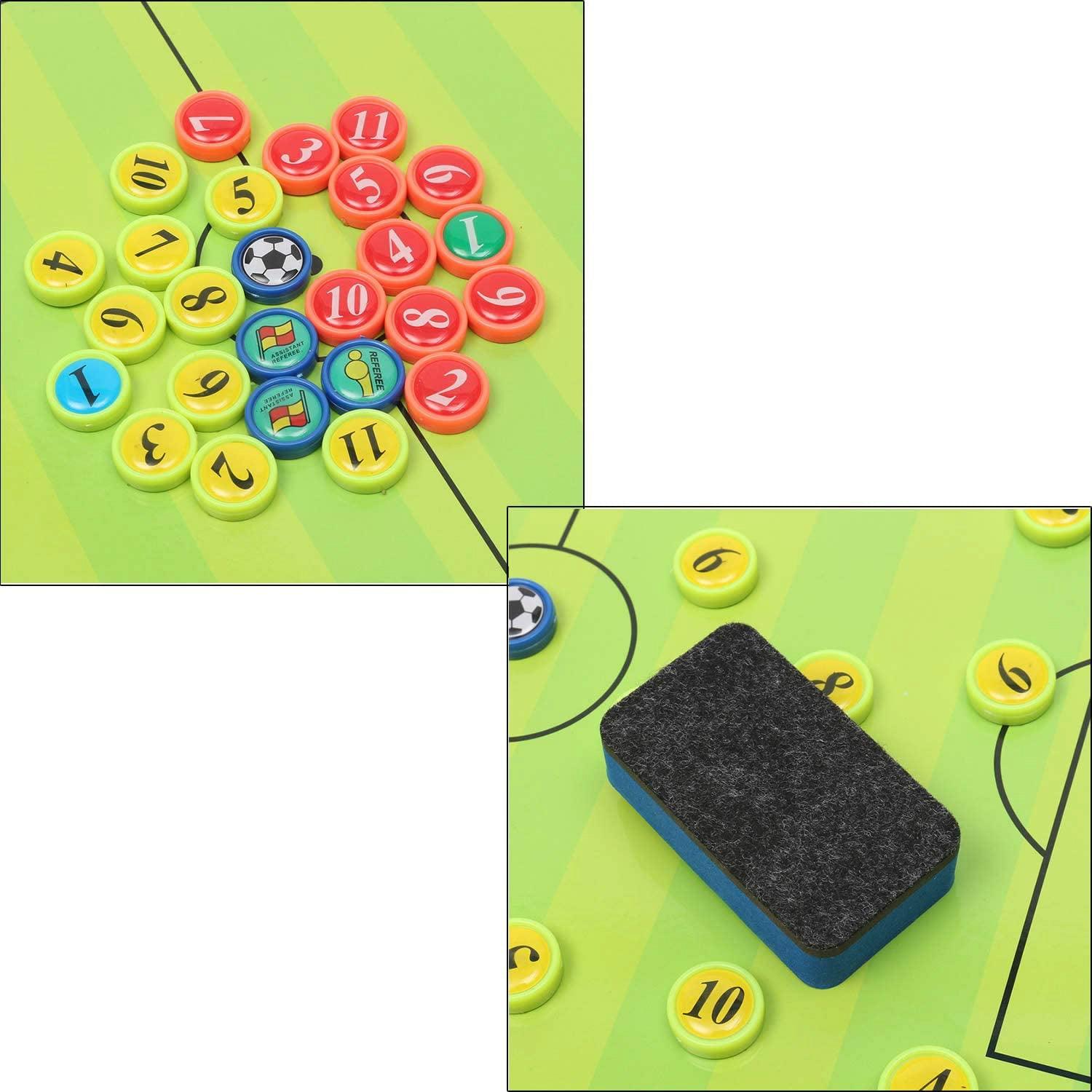 Magnetic Football Coaching Board Tactics Strategy - Double Sided with Player Markers Soccer - Tophatter Daily Deals