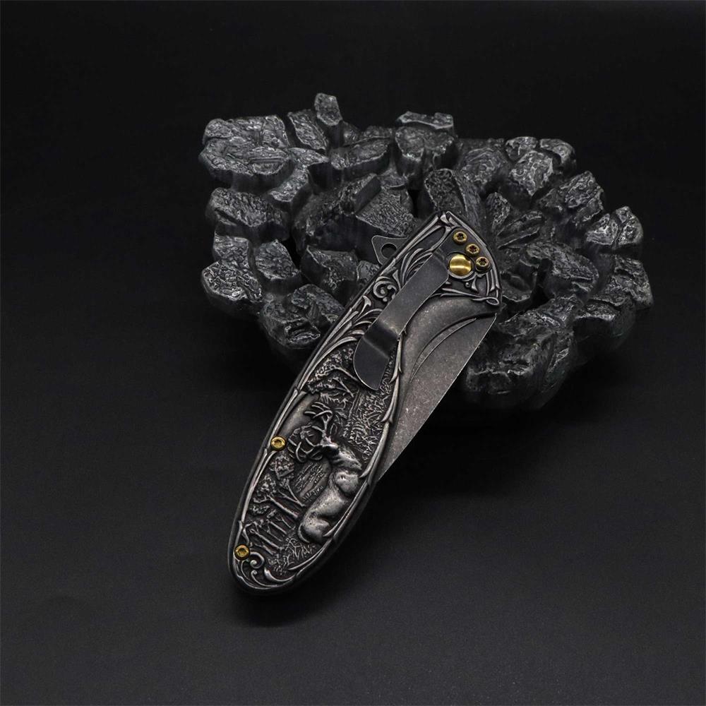 Reindeer Folding Knife - Tophatter Daily Deals