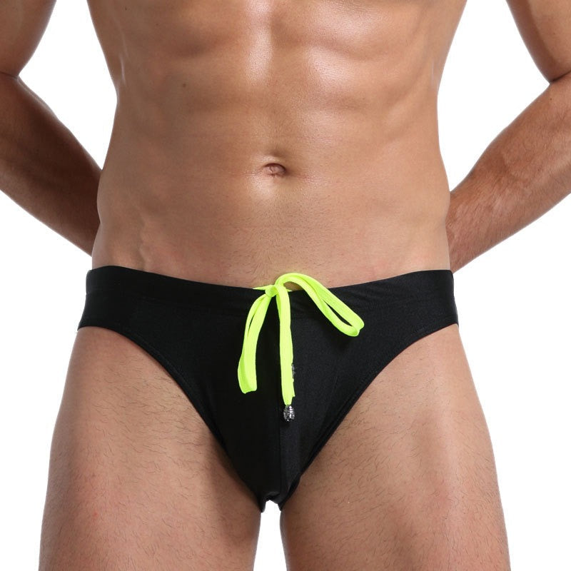 Quick Dry Beach Sports Pants Men's Swim Briefs Black SWIMSUIT - Tophatter Daily Deals
