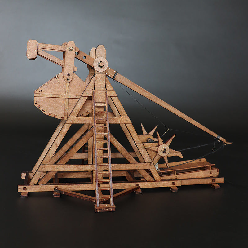 AM003 Stone thrower Wooden Mechanical Military Hobby Toys Kits For Adult 3D Mechanical Model Kit - Tophatter Daily Deals