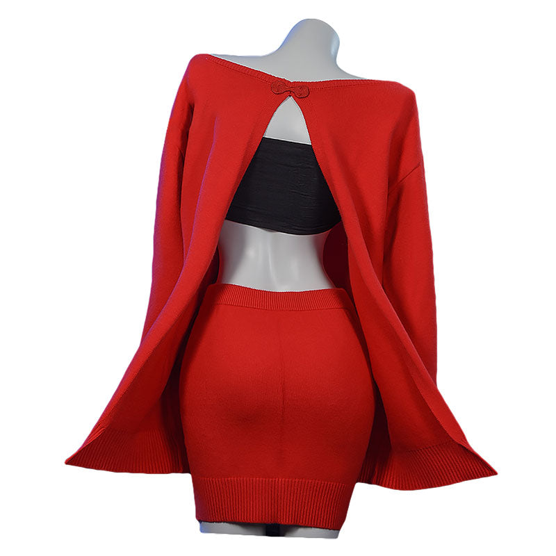 SPY X FAMILY Yor Forger Famliy Red Sweater Cosplay Costume Costume - Tophatter Daily Deals