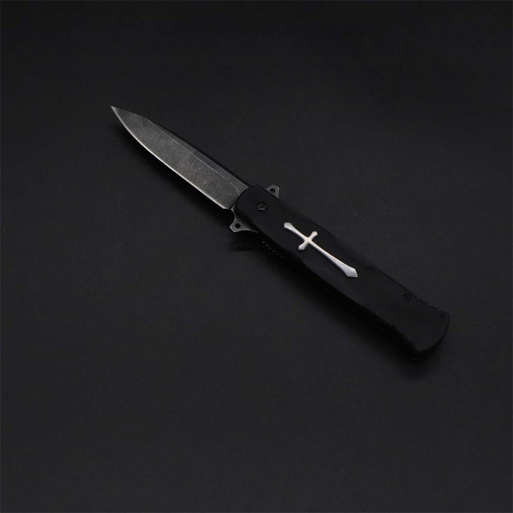 Cross Knife Christian Folding Knife - Tophatter Daily Deals