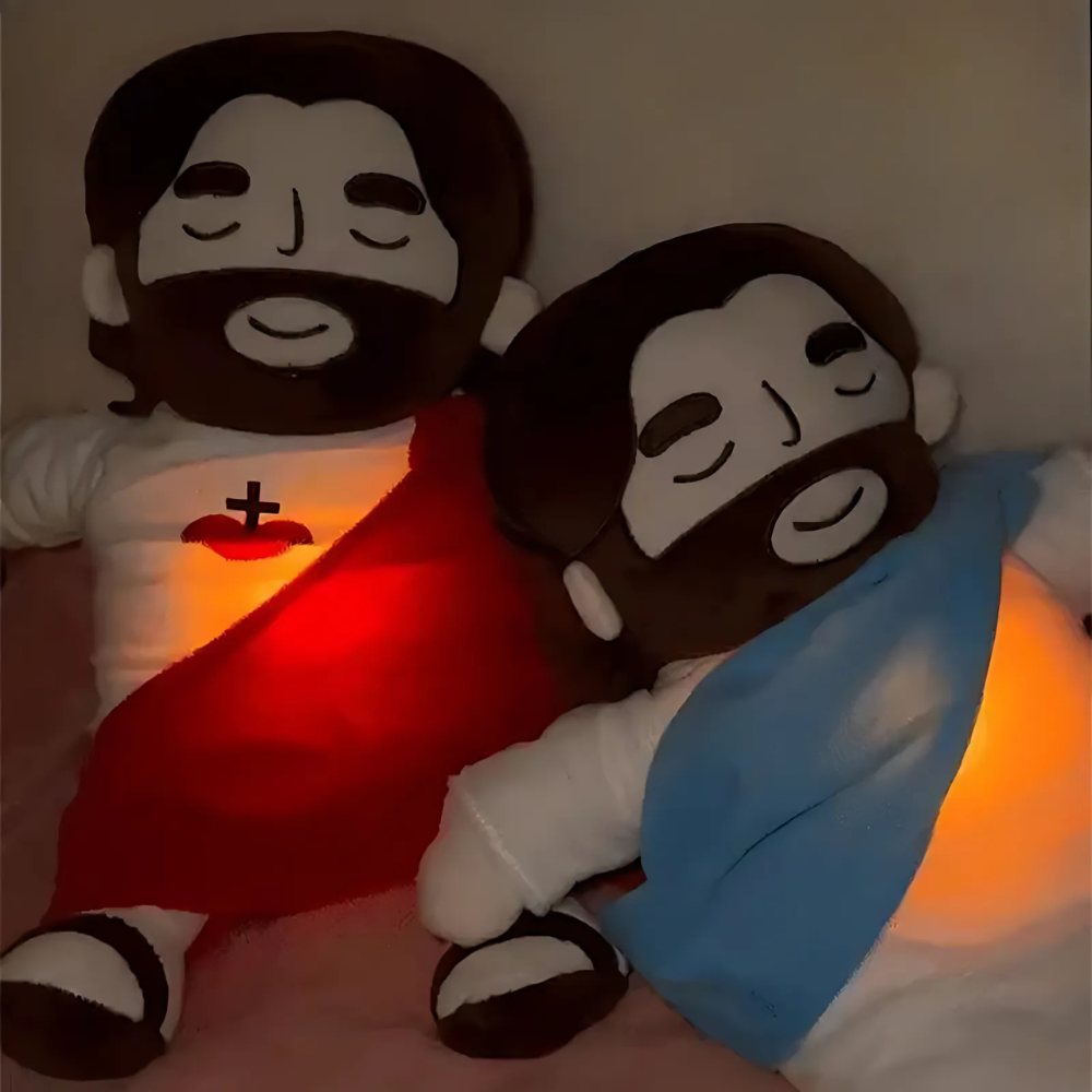 Soft Soothing Breathing Jesus Plushie for Kids Bedtime - Tophatter Daily Deals