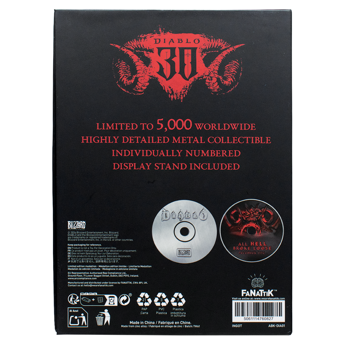 Diablo - Limited Edition 30th Anniversary CD-ROM Replica Collectible Replica - Tophatter Daily Deals
