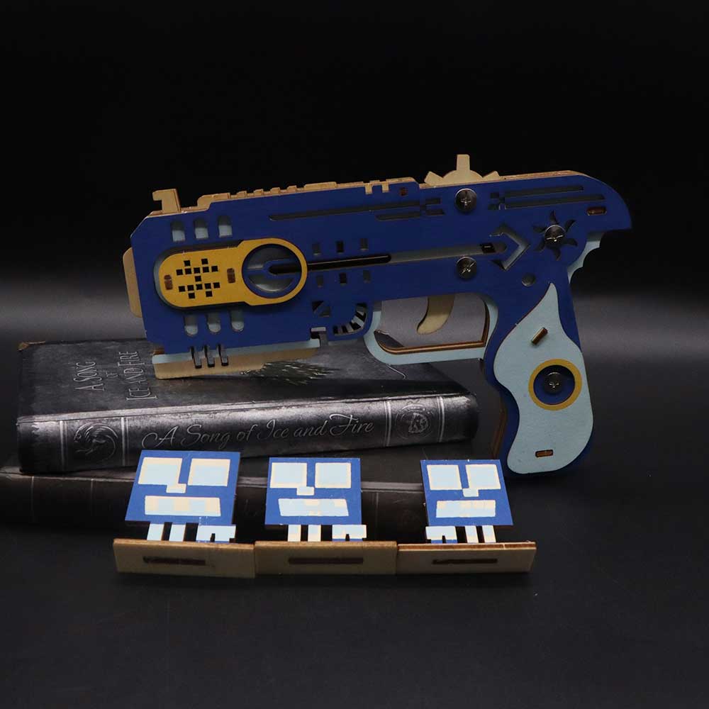 Wooden Kit Training Dragon Rubber Band Pistol Model Kit - Tophatter Daily Deals