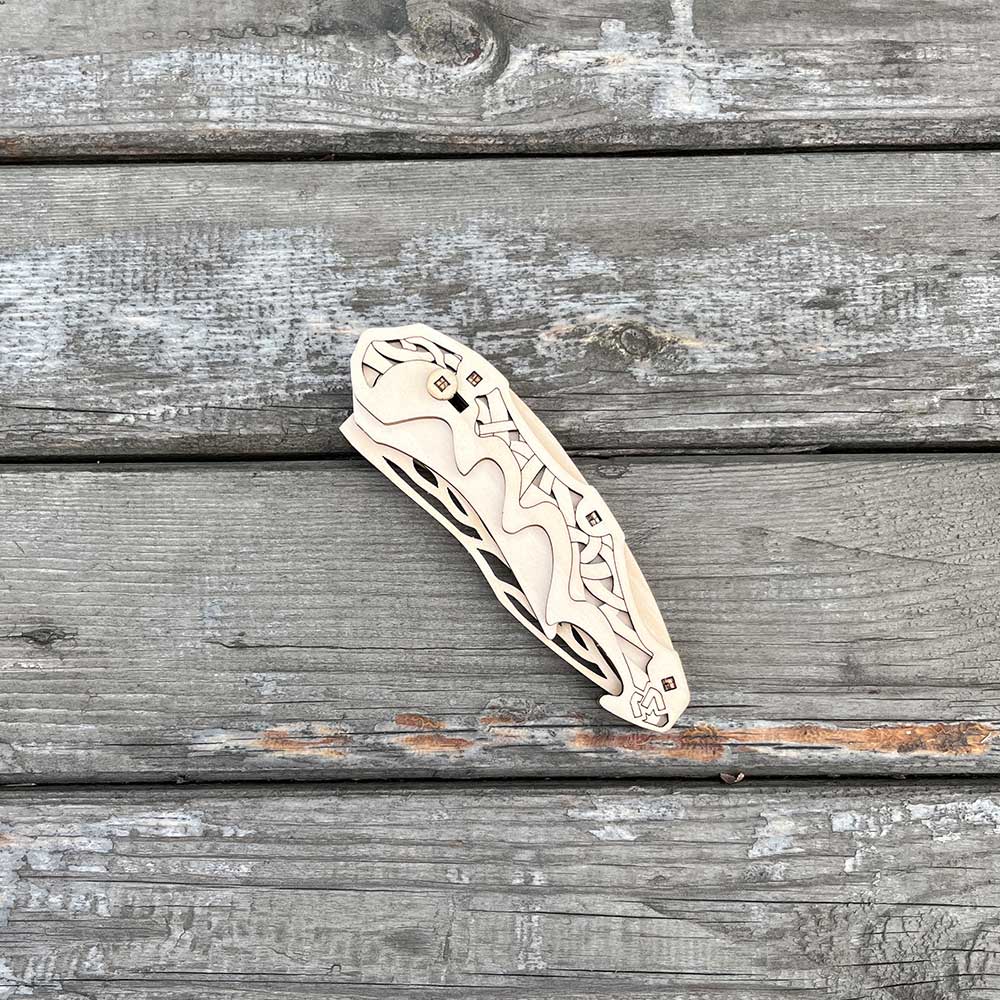 3D Folding Knife Puzzle Wooden Model Kit - Tophatter Daily Deals