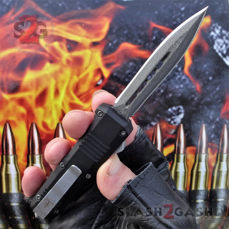 S2G Tactical Small 7" OTF Bullet HK Automatic Knife - REAL Layered Damascus Knife-OTF - Tophatter Daily Deals
