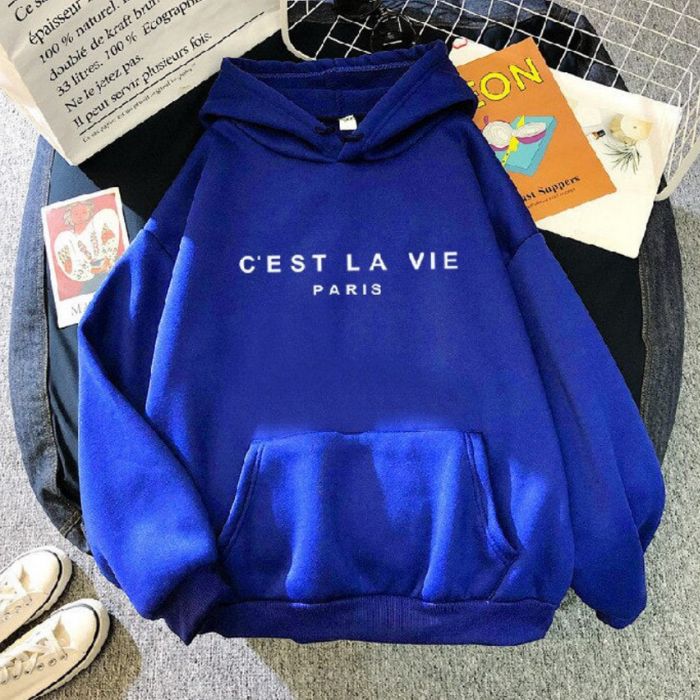 Oversized Cozy Women's Hoodie - Relaxed Plush, For Winter Blue - Tophatter Daily Deals